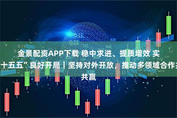 金景配资APP下载 稳中求进、提质增效 实现“十五五”良好开局｜坚持对外开放，推动多领域合作共赢