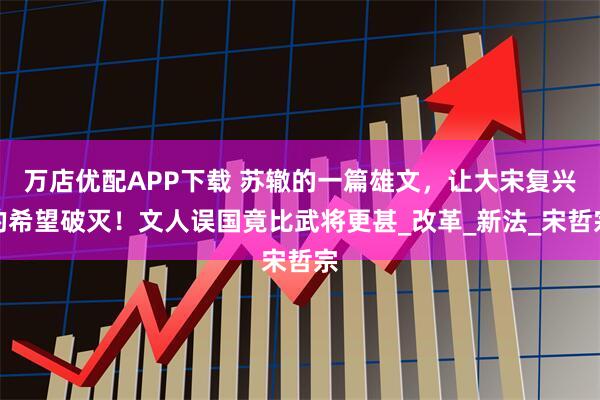 万店优配APP下载 苏辙的一篇雄文，让大宋复兴的希望破灭！文人误国竟比武将更甚_改革_新法_宋哲宗